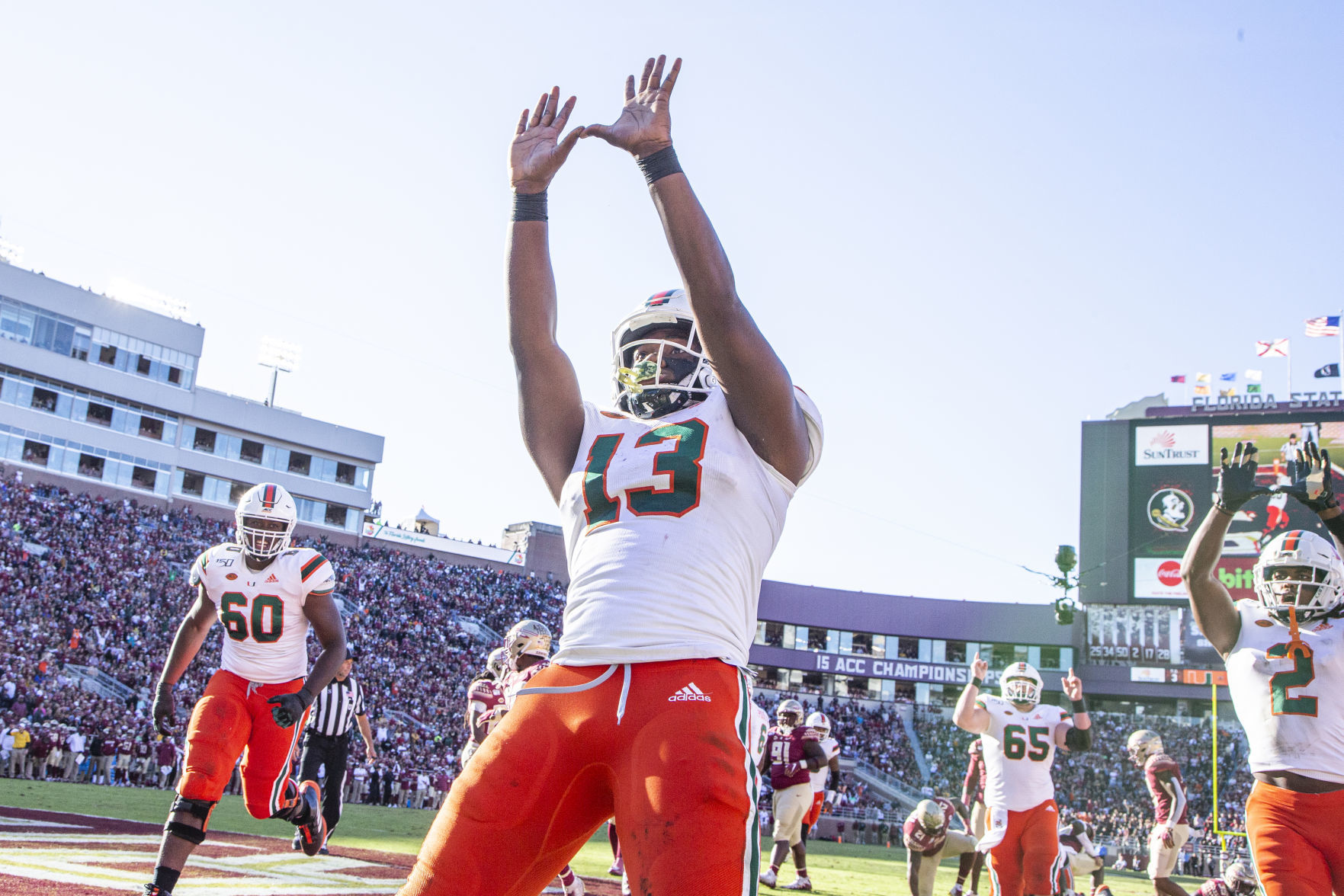 7. Miami, 5-4/3-3 (8)